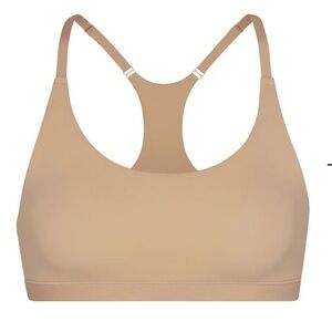 SKIMS FITS EVERYBODY RACERBACK SCOOP BRALETTE LARGE CLAY NWT SOLD OUT